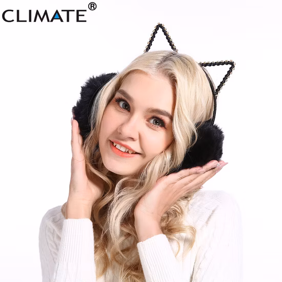 Lovely Cat Soft Winter Warm Earflap Earmuff with Crystal