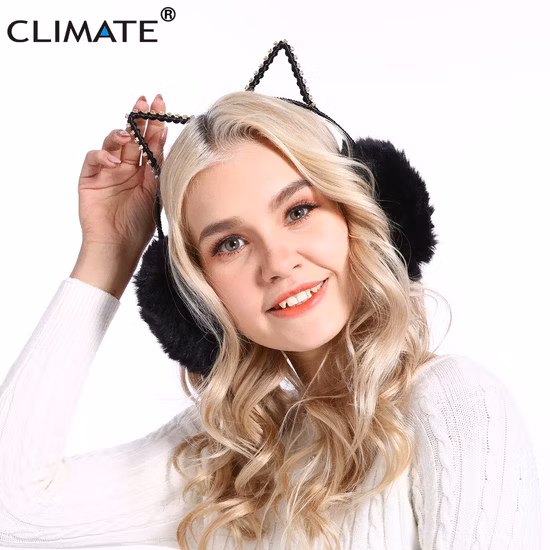 Lovely Cat Soft Winter Warm Earflap Earmuff with Crystal